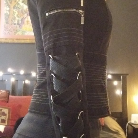 RK Goth Punk Short Fitted Jacket - Picture 2 of 6